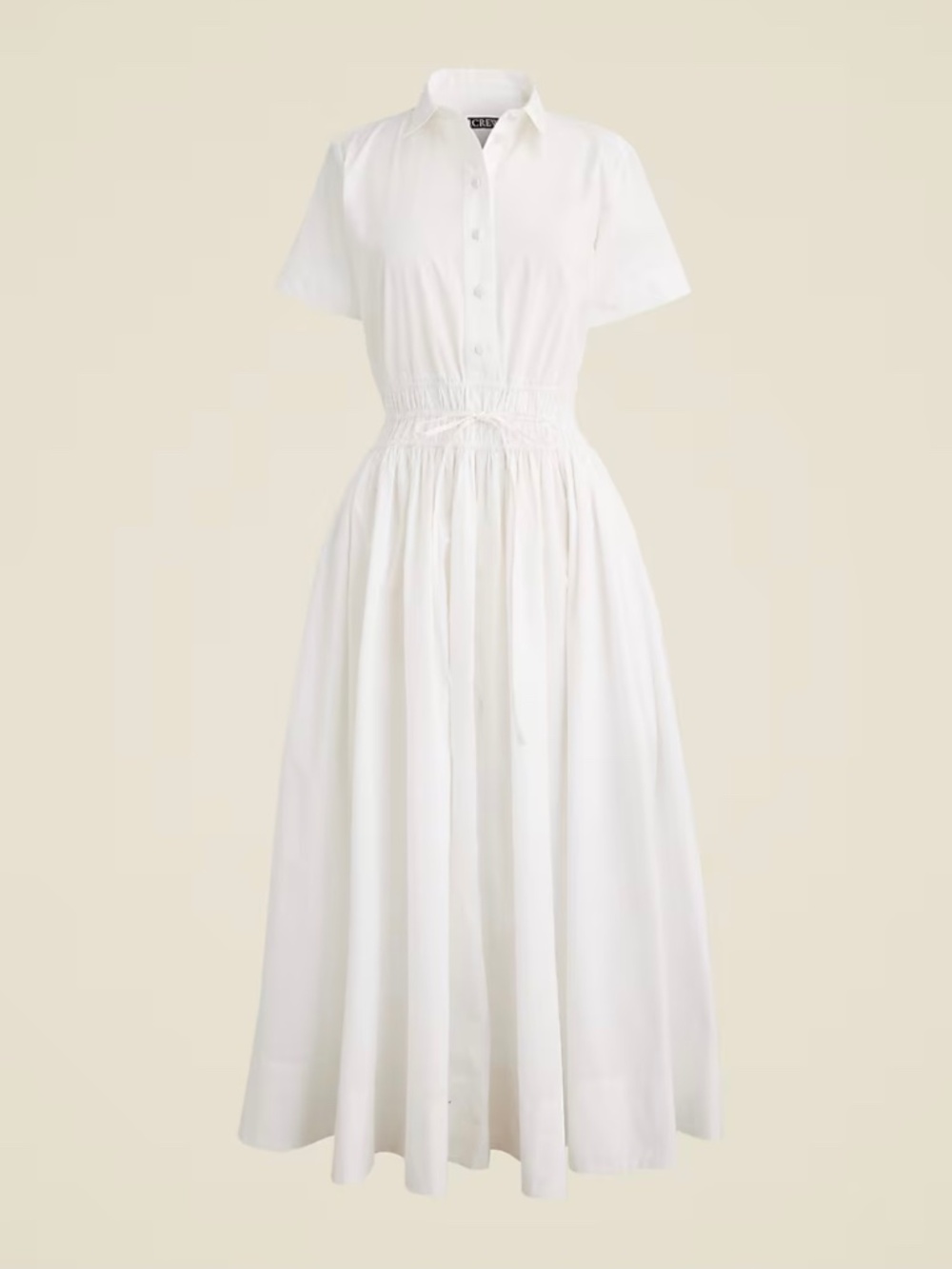 J. Crew Elena Shirt-Dress in White